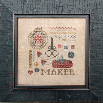 HEART IN HAND "Doodles: Maker"  Counted Cross Stitch Pattern  Christmas, Santa, Jolly, Pattern Only