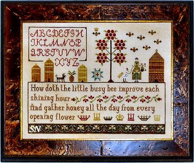 PLUM STREET SAMPLERS "Gathering Honey" Cross Stitch Pattern, Paper Pattern