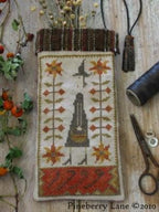 PINEBERRY LANE "Fancey's Sunflowers"  Primitive Cross Stitch Pattern  Hanging Pocket, Pattern Only