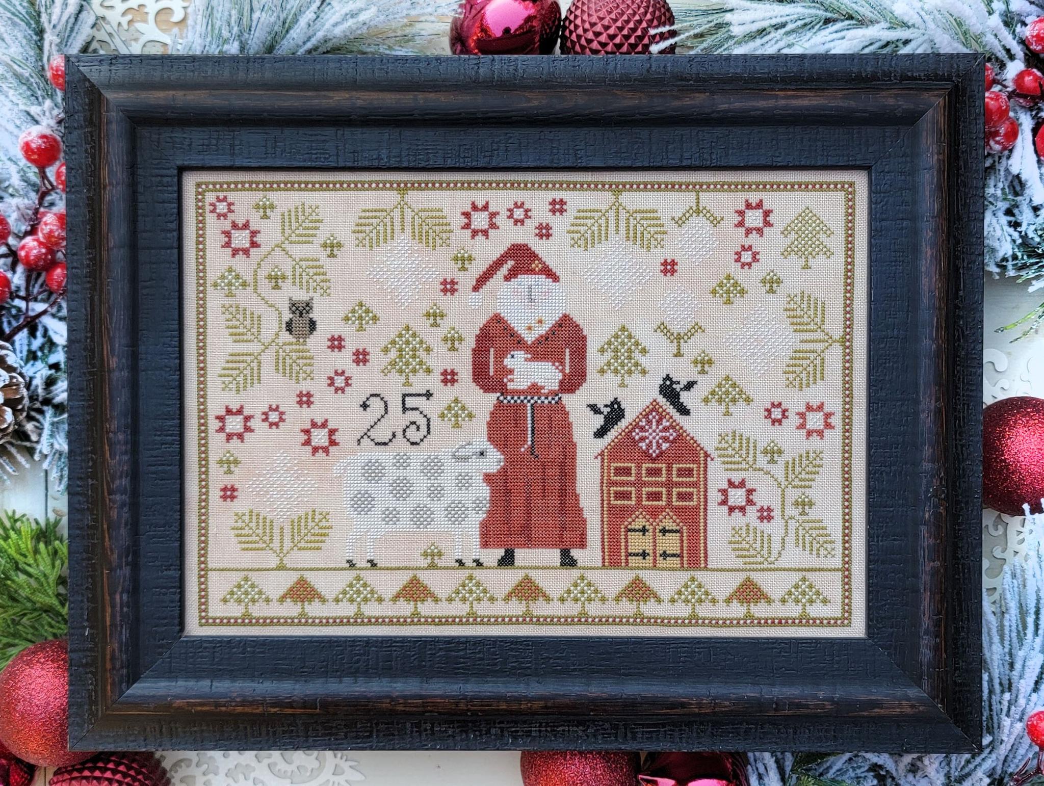 KATHY BARRICK "Santa And The Wool Makers" Counted Cross Stitch Pattern, Chart, Holiday, Needlework Marketplace 2024, Pattern Only