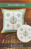 Robin Pickens "Anchored Life", Counted Cross Stitch, Nautical Compass, Anchor, Chart, Pattern Only