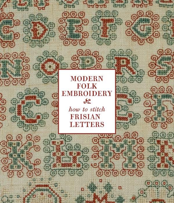 MODERN FOLK EMBROIDERY "How To Stitch Frisian Letters Tutorial" Counted Cross Stitch Pattern, Decorative Lettering, Chart, Pattern Only