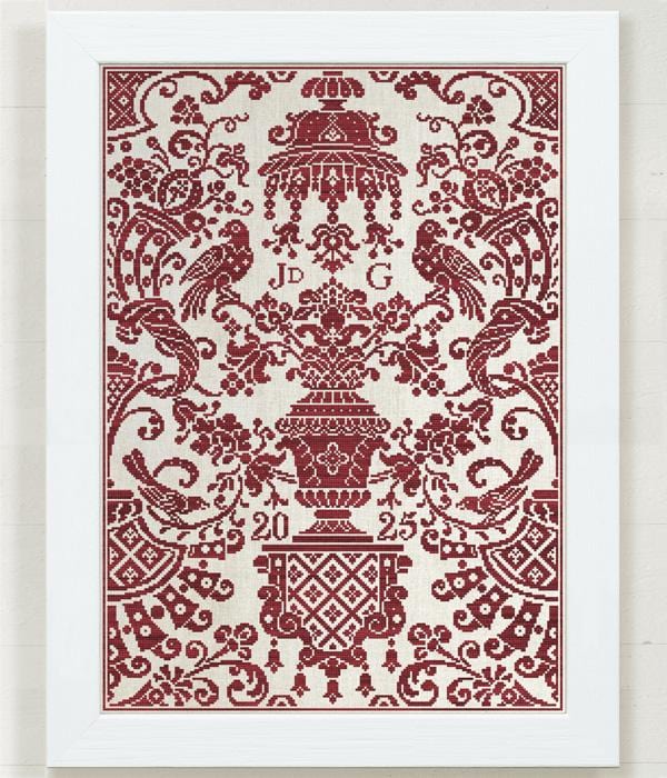 MODERN FOLK Embroidery "2025 SAL: Baldaquin Birdies" Counted Cross Stitch Pattern, , Chart, Pattern Only