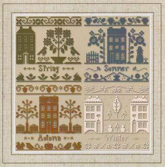 LITTLE HOUSE NEEDLEWORKS "Monochromatic Seasons"  Counted Cross Stitch Pattern  Chart, Pattern Only