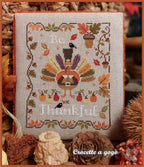 CROCETTE A GOGO "Be Thankful" • Counted Cross Stitch Pattern • Autumn, Turkey • Paper Pattern