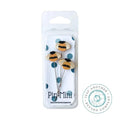 JUST ANOTHER BUTTON Company "Pin-Mini: Bee Keeper" Pin Embellishments, Stainless Steel, Assortment of 3, JPM475