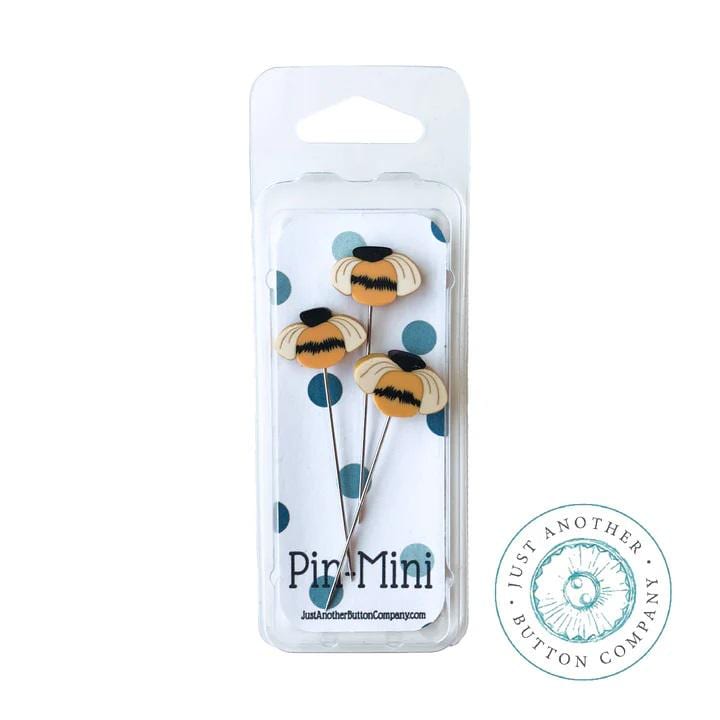 JUST ANOTHER BUTTON Company "Pin-Mini: Bee Keeper" Pin Embellishments, Stainless Steel, Assortment of 3, JPM475