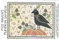ARTFUL OFFERINGS "Miss Raven's Pumpkin Sampler" Counted Cross Stitch Pattern, Chart, Fall, Sampler, Pattern Only