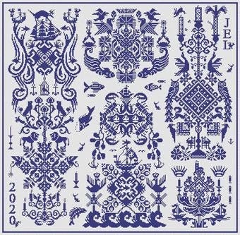 LONG DOG SAMPLERS "Jack Be Nimble"  Counted Cross Stitch Pattern   Sampler, Pattern Only