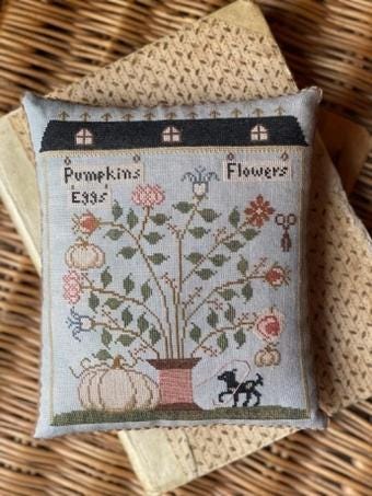 STACY NASH DESIGNS "Farm Market Pinkeep" Counted Cross Stitch Pattern, Pumpkin Tree, Chart, Needlework Market 2023, Pattern Only