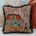 KIRALYNS NEEDLEARTS "Black Cat Inn" Counted Cross Stitch Pattern, Fall, Halloween, Primitive Decor, Pattern Only