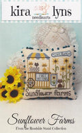 KIRALYNS NEEDLEARTS "Sunflower Farms" Counted Cross Stitch Pattern, Chart, Free Kittens, Flowers, Kira Lyns, Pattern Only