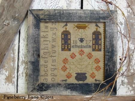 PINEBERRY LANE "Autumn on Marigold Lane"  Counted Cross Stitch  Autumn, Sampler, Fall, Autumn, Pattern Only