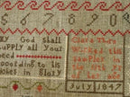 PINEBERRY LANE "Clara Thorn"  Primitive Cross Stitch Pattern  School Girl Sampler, Pattern Only
