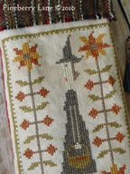 PINEBERRY LANE "Fancey's Sunflowers"  Primitive Cross Stitch Pattern  Hanging Pocket, Pattern Only