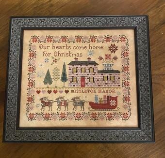 Pansy Patch Quilts and Stitchery "Mistletoe Manor Sampler and Smalls" Counted Cross Stitch Pattern, Blueberry Ridge, Marketplace 2024