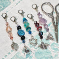 MY BIG TOE Designs "Mini Fob Set"  Needlework Marketplace 2024  Zipper Pull  Lamb, Spider, Dolphins, Bumble Bee, and Flower