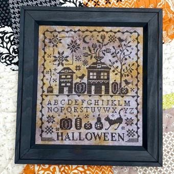 BLUEBERRY RIDGE DESIGN "Sampler Holidays: Halloween" Counted Cross Stitch Pattern, Chart, Needlework Marketplace 2024, Pattern Only