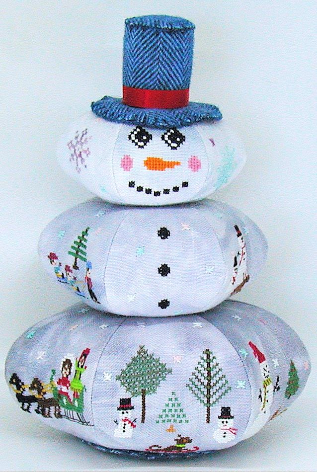 PRAISEWORTHY STITCHES "Chilly Willy Stackers" Counted Cross Stitch Pattern, Christmas, 2022 Market Release