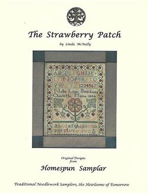 Homespun Samplar "The Strawberry Patch" Counted Cross Stitch Pattern/Chart, Pattern Only