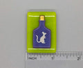 BEAU VERRE ART "Halloween Rat Poison Bottle Fused Glass Needle Minder"  Magnet  Needleminder  One-of-a-Kind  Handcrafted by Kelly 5519