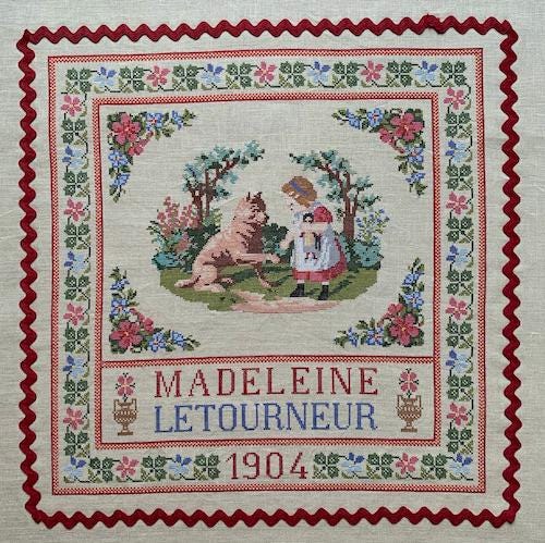 Reflets de Soie ~ Madeleine Letourneur 1904 ~ Counted Cross Stitch Pattern, Chart, Antique French Sampler Reproduction, Pattern Only