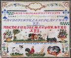 Reflets de Soie ~ Marie Veron ~ Le Marquoir de Marie ~ Counted Cross Stitch Pattern, Antique French Sampler Reproduction, Pattern Only