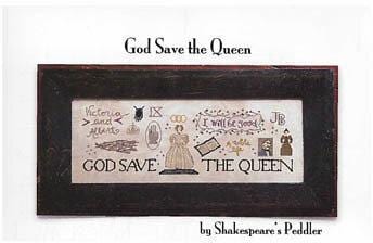 SHAKESPEARE'S PEDDLER "God Save The Queen" Counted Cross Stitch Pattern, Victoria & Albert, Chart, Pattern Only