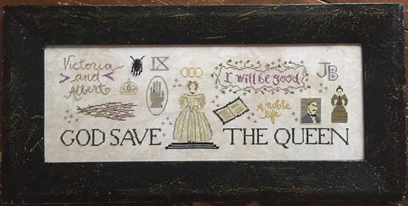 SHAKESPEARE'S PEDDLER "God Save The Queen" Counted Cross Stitch Pattern, Victoria & Albert, Chart, Pattern Only