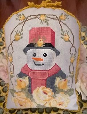 TWIN PEAK PRIMITIVES "Fancy Snowman" Counted Cross Stitch Pattern, Snowman, Holidays, Winter, Pattern Only