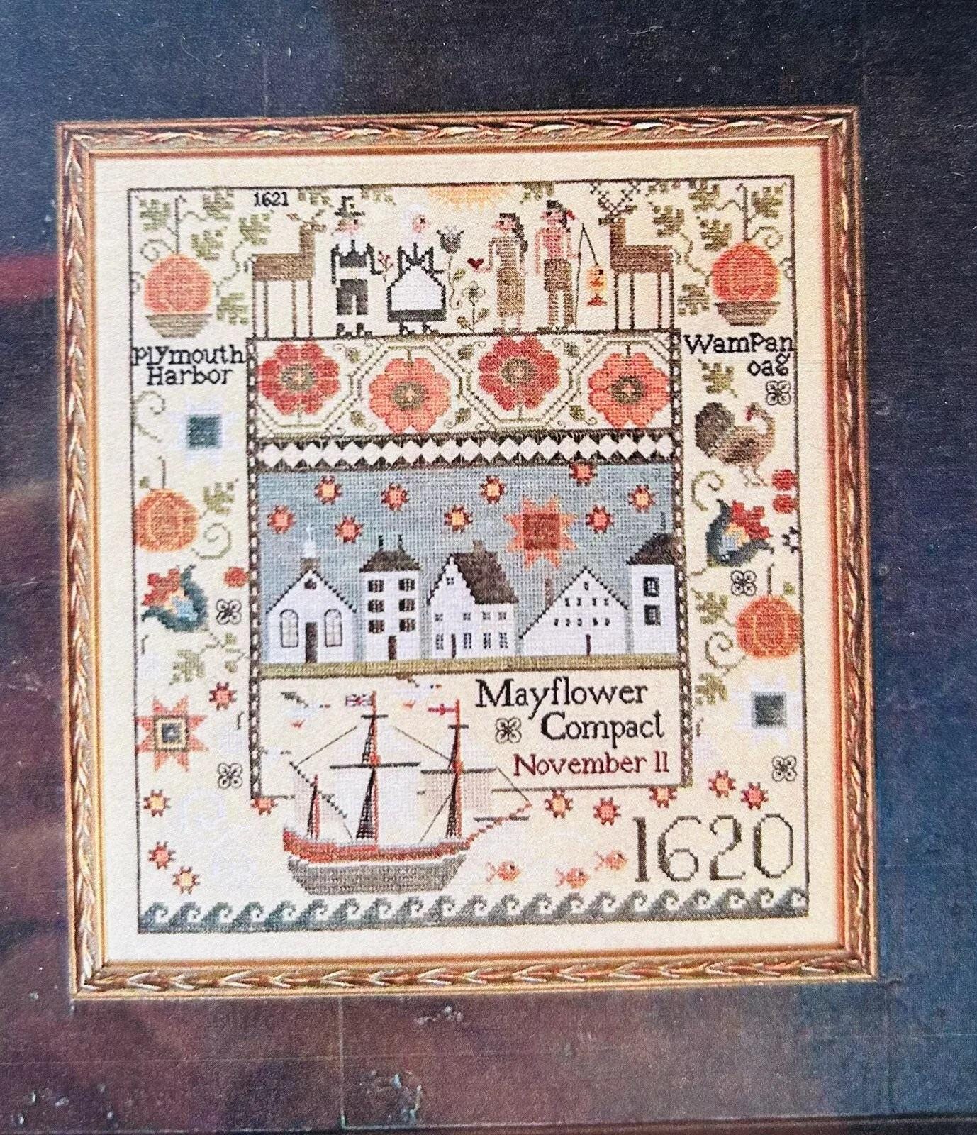 PLUM STREET SAMPLERS "The New World"  Counted Cross Stitch Pattern  Chart, Sampler, Pattern Only