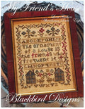 BLACKBIRD DESIGNS "My Friend's House" Counted Cross Stitch Pattern, Chart, Sampler, Loose Feathers - Eight, Pattern Only