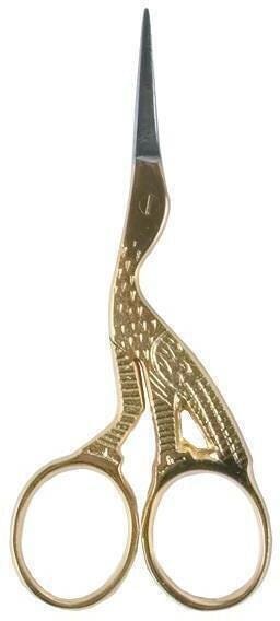 Ultra Fine Stork Needlework Scissors ~ 3.50", Stainless Steel, Precision Pointed Blades from Allary Corp.