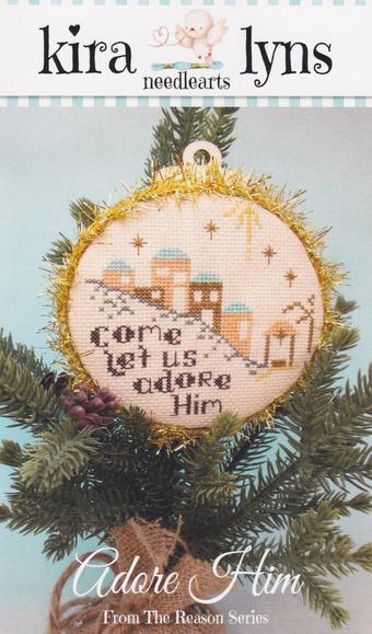 KIRALYNS NEEDLEARTS "Adore Him" Counted Cross Stitch Pattern, Winter, Sweets, Pattern Only
