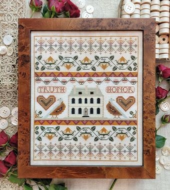 KATHY BARRICK "Truth & Honor Sampler" Counted Cross Stitch Pattern, Chart, Sampler, Needlework Marketplace 2024, Pattern Only