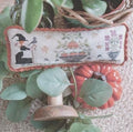 TRALALA "Une Bergere en Automne - Shepherdess In Autumn" Counted Cross Stitch Pattern, Autumn, Halloween, Witch, Primitive, PATTERN ONLY