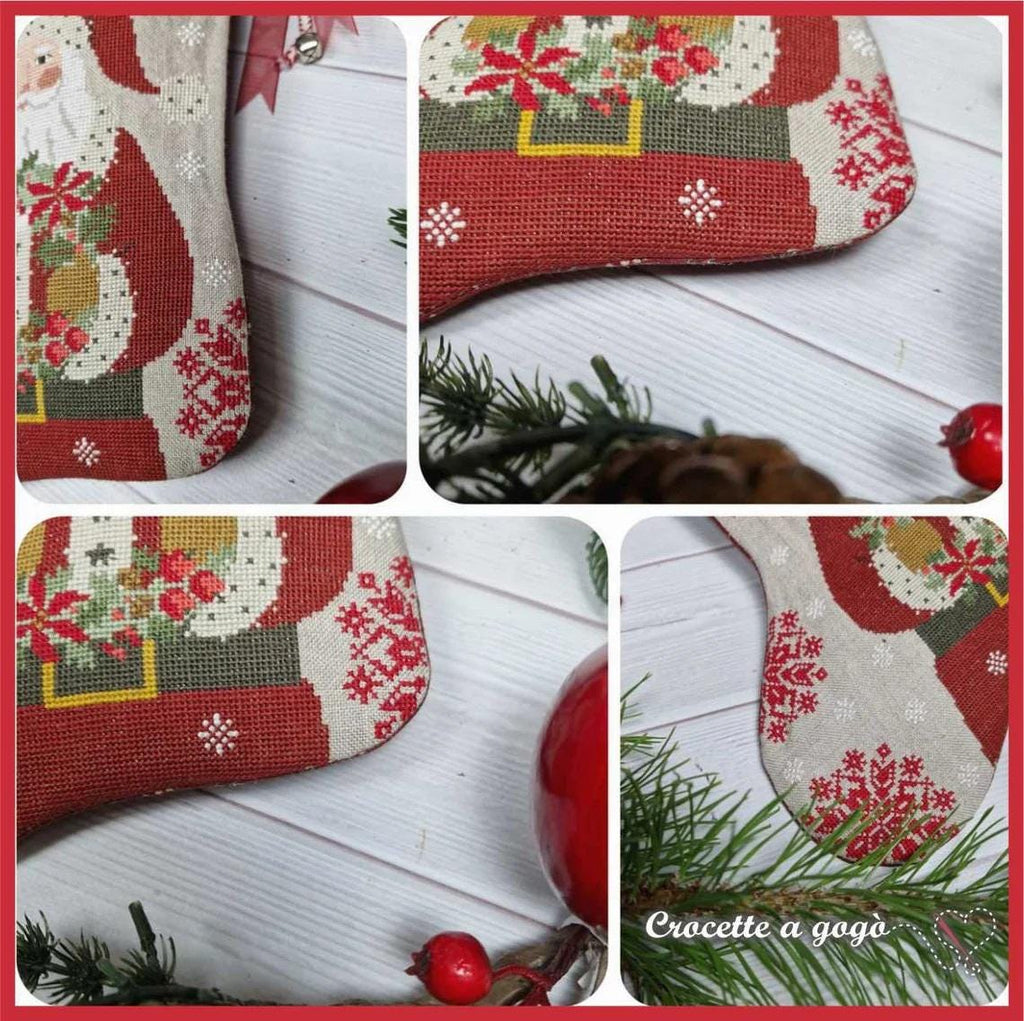 Crocette A Gogo  "Ho Ho Ho Christmas Stocking 2024"  Counted Cross Stitch Pattern  Santa, Pattern Only