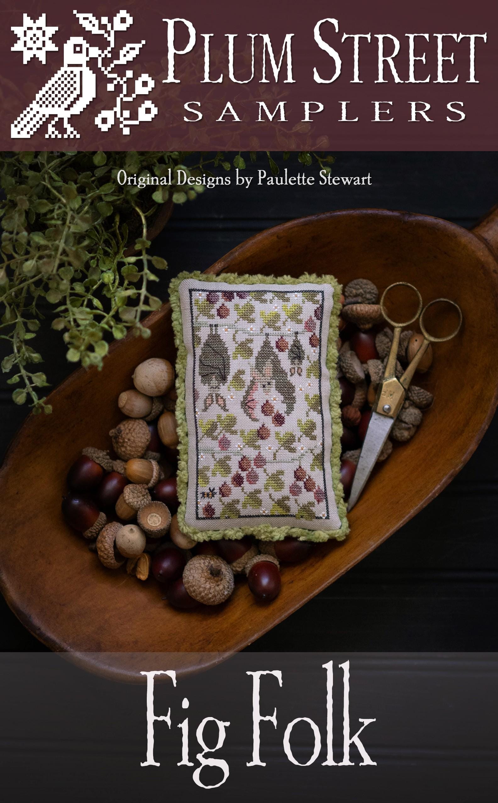 PLUM STREET SAMPLERS "Fig Folk"  Counted Cross Stitch Pattern  Paper Pattern