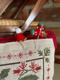 JERSEY GIRL STITCH Co. "Elf Laundry Pin Set"  Decorative Hand Beaded Pins  2 Per Set