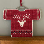 HAYSTACK STITCHING "Reindeer Antlers Christmas Jumper KIT" Counted Cross Stitch Pattern by Caroline Seldon, Ornament, Chart, Full Kit