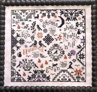 PRAISEWORTHY STITCHES "Simple Gifts - Haunted" Counted Cross Stitch Pattern, Chart, Halloween, Pattern Only