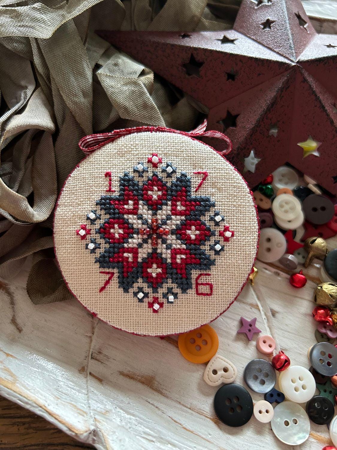 HAYSTACK STITCHING "Patriotic Pins" Counted Cross Stitch Pattern by Caroline Seldon, 3 Patterns, Chart, Americana, Pattern Only