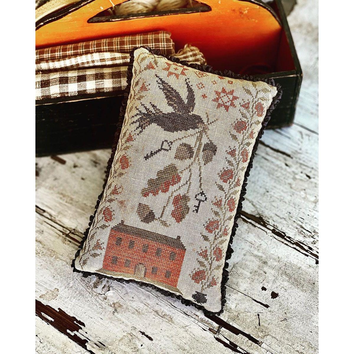 STACY NASH PRIMITIVES "As The Crow Flies" Counted Cross Stitch Pattern, Sampler, Pattern Only