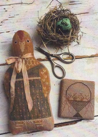 STACY NASH PRIMITIVES "Animal Crackers Series - Henrietta"  Counted Cross Stitch Pattern, Chart, Chicken , Pattern Only