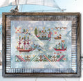 INK CIRCLES "Seas & Greetings" Counted Cross Stitch Pattern, Chart, Nautical, Sampler, Pattern Only