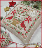 Crocette A Gogo  "Christmas Basket"  Counted Cross Stitch Pattern  Cardinal, Christmas, Holiday, Pattern Only