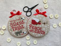STITCHES BY ETHEL "Joyful Christmas Ornaments 2024" counted Cross Stitch Pattern, Chart, Pattern Only