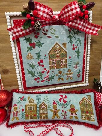QUAINT ROSE NEEDLEARTS "Gingerbread Village Set" Counted Cross Stitch Pattern, Needlework Marketplace 2024, 3 Designs, Chart, Pattern Only