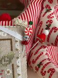 JERSEY GIRL STITCH Co. "Jolly Old St. Nick Pin Set"  Decorative Hand Beaded Pins  2 Per Set