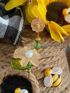 JERSEY GIRL STITCH Co. "Nectar & Pollen Pin Set"  Decorative Hand Beaded Pins  2 Per Set